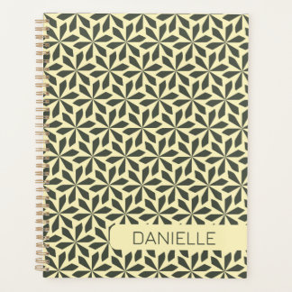 grey cream geometric design planner