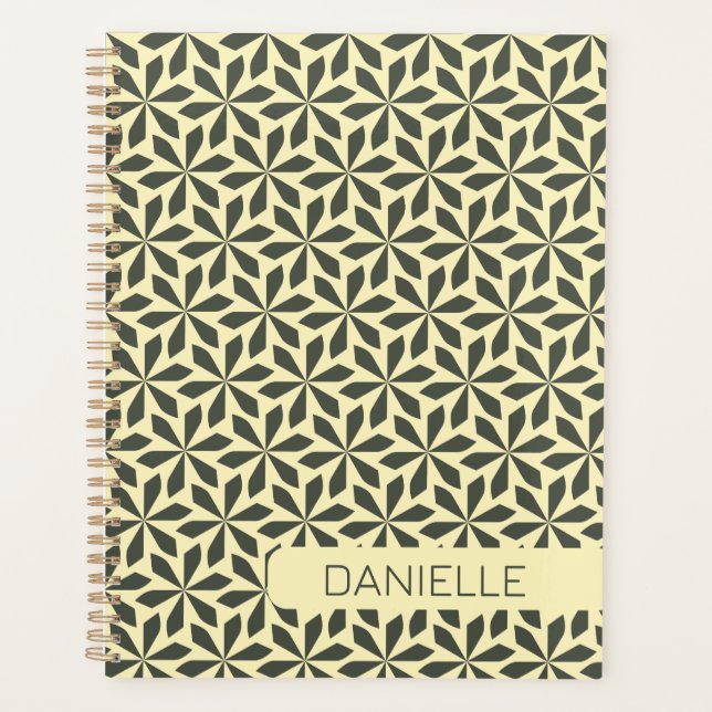 grey cream geometric design planner (Front)