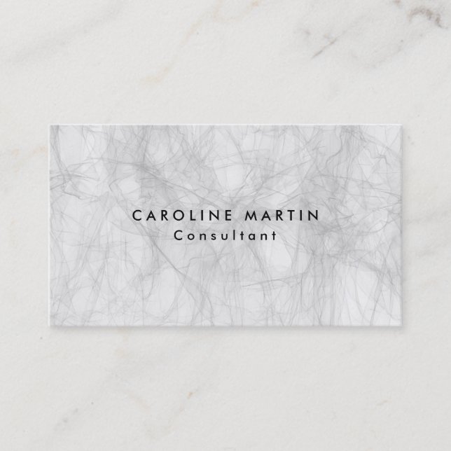 Grey Creative Plain Modern Feminine Business Card (Front)