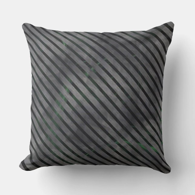 Grey cross stripes, small squares, greenish fund? cushion (Front)