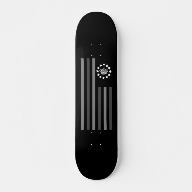 Grey Crown - Flag  Skateboard (Front)