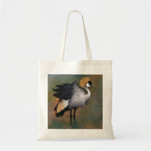 Grey Crowned Crane Tote Bag