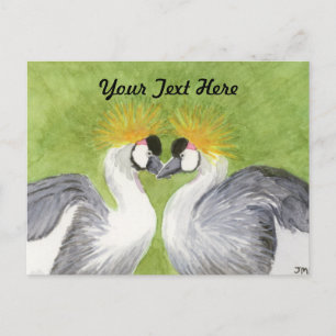Grey Crowned Cranes Postcard