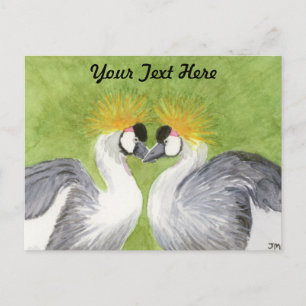 Grey Crowned Cranes Postcard