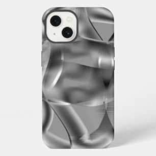 Grey curved shapes, with luminous tones iPhone 13 case