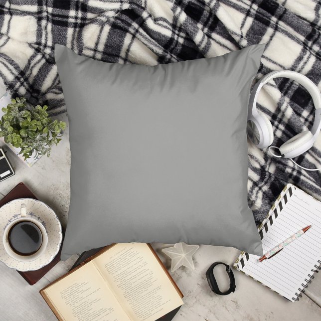 Grey Cushion (Gray Throw Pillow)