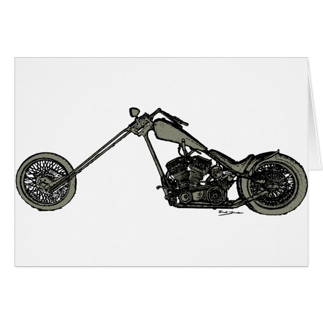 Grey Custom Motorcycle (Front Horizontal)
