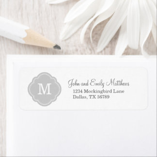 Grey Custom Personalised Monogram