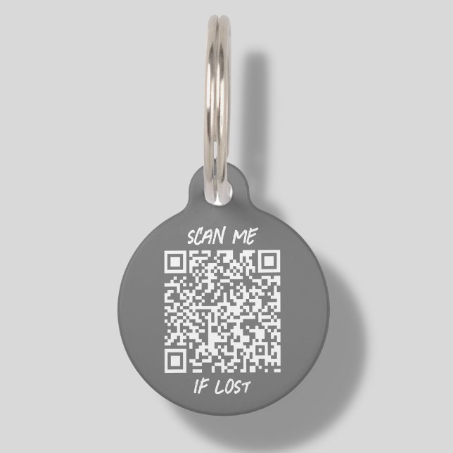Grey Custom QR Code | Scan Pet ID Tag (Creator Uploaded)