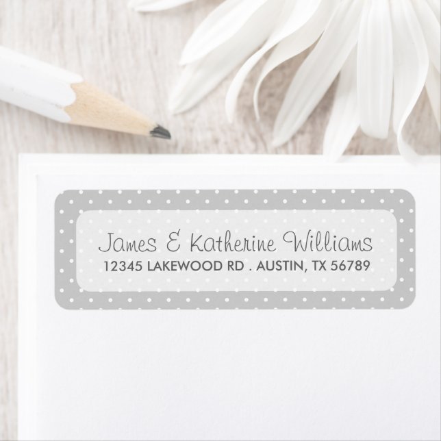 Grey Cute Polka Dots Modern Wedding (Insitu)