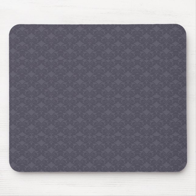 Grey Damask Bows Mouse Pad (Front)
