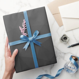 Grey dark gradient geometric mesh pattern wrapping paper