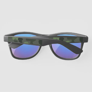 Grey dark green camouflage no.14 print sunglasses