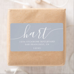 Grey Dawn Modern Script Family Return Address