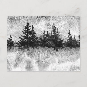 "Grey Day on the Scenic Highway" Country Postcard