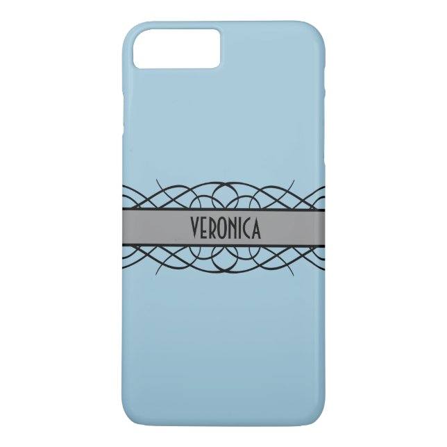 Grey Deco Flourish Case-Mate iPhone Case (Back)