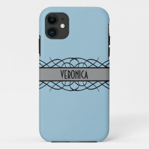 Grey Deco Flourish Case-Mate iPhone Case
