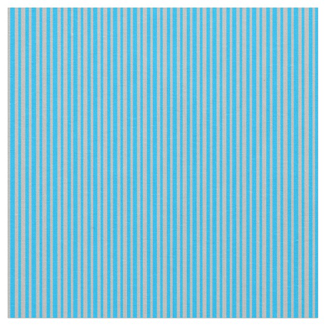 Grey & Deep Sky Blue Coloured Pattern Fabric (Close Up)