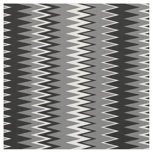 Grey Diagonal Geometric Stiped Zag Zag Fabric (Close Up)
