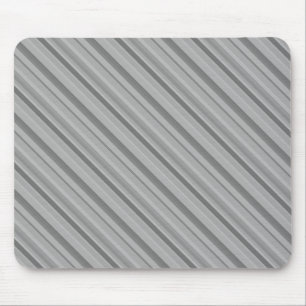 Grey diagonal stripes mouse pad