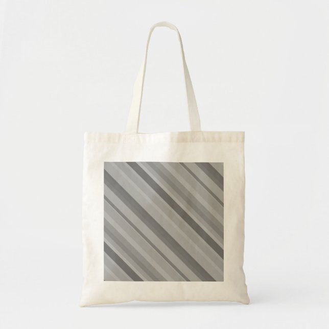Grey diagonal stripes tote bag (Front)