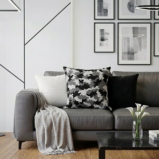Grey Digital Camo Cushion (Creator Uploaded)