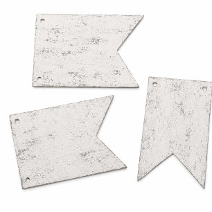 Grey Distressed Texture Rustic Bunting Banner