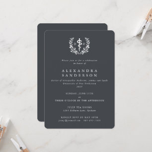 Grey Doctor of Osteopathic Medicine Graduation Invitation