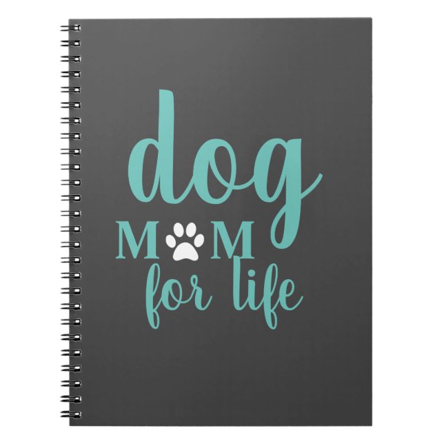 Grey Dog Mum For Life Notebook (Front)