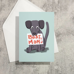 Grey Dog Mum Mothers Day Card