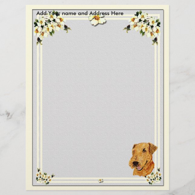 Grey Dogwood letter paper Letterhead Template (Front)