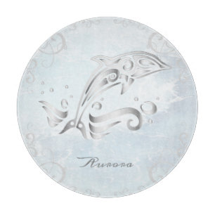 Grey Dolphin Personalised Cutting Board