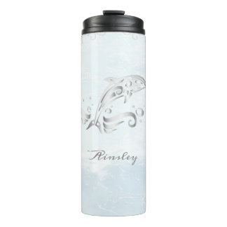 Grey Dolphin Personalised Thermal Tumbler