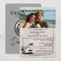 Grey Dominican Republic Passport Wedding