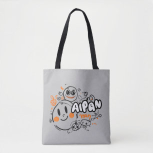 Grey Doodles Tote Bag