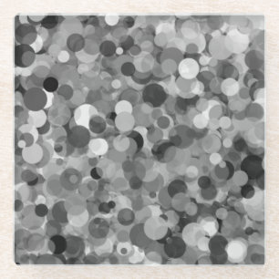 Grey Dot Glass Coaster