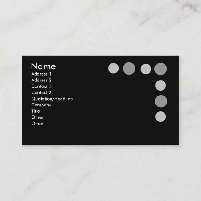 Grey Dots Business Card (Front)