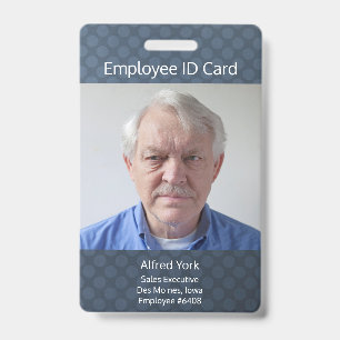 Grey dots on darker background ID Badge