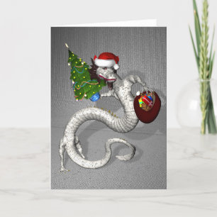 Grey Dragon Holiday Card