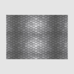 Grey Dragon Scale Fantasy Gift Tissue Paper