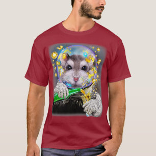 Grey Dwarf Hamster as Astronaut in Space Drink T-Shirt