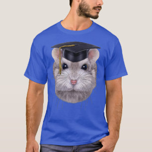 Grey Dwarf Hamster wearing University Bachelor T-Shirt