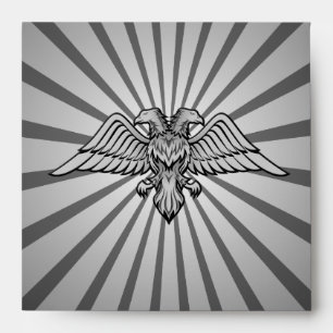 Grey eagle with two heads envelope