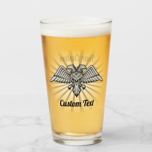 Grey Eagle with two Heads Glass