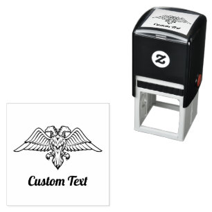 Grey Eagle with two Heads Self-inking Stamp