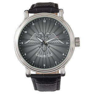 Grey eagle with two Heads Wristwatch