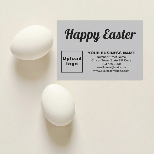 Grey Easter Business Flat Greeting Card (Gray Easter business flat greeting card)