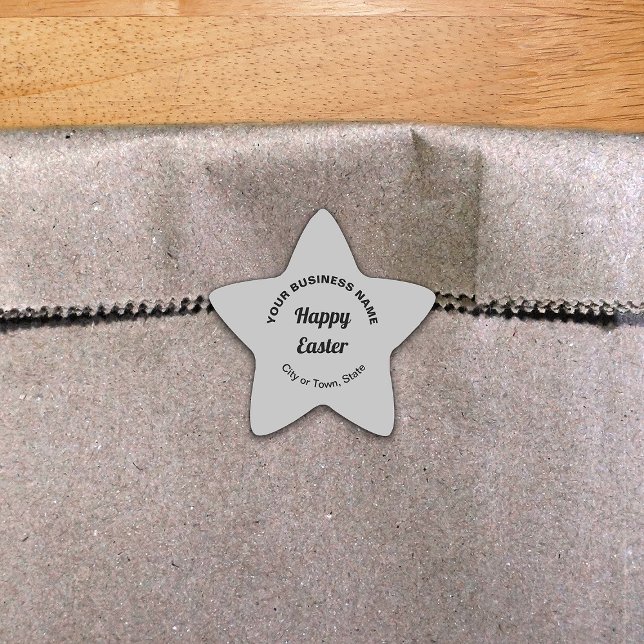 Grey Easter Business Star Shape Sticker (Creator Uploaded)