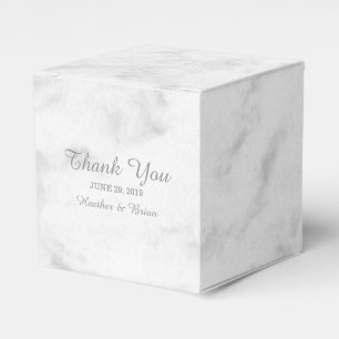 Grey Elegant Marble Wedding Favour Box