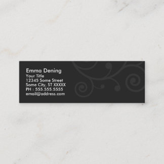 Grey Elegant Mini Business Card